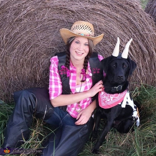 cowgirl and cow dog costume halloween