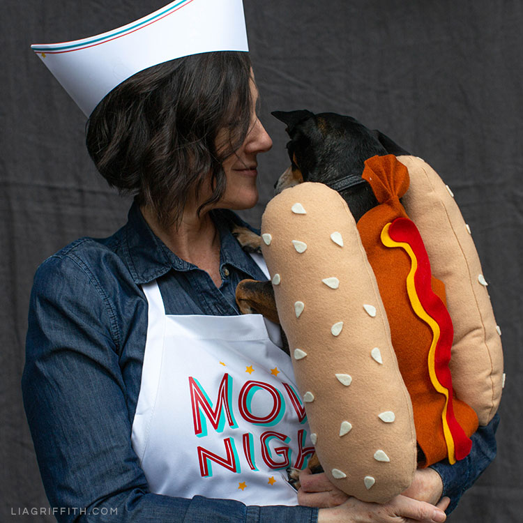 hot dog vendor and hot dog halloween costume